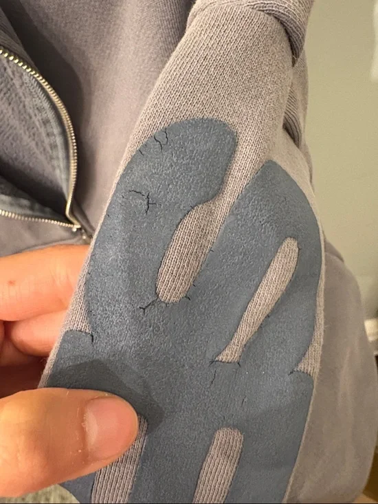 Set active Cropped Quarter-Zip Pullover in Dusty Gray original heavey sweats - Picture 10 of 12